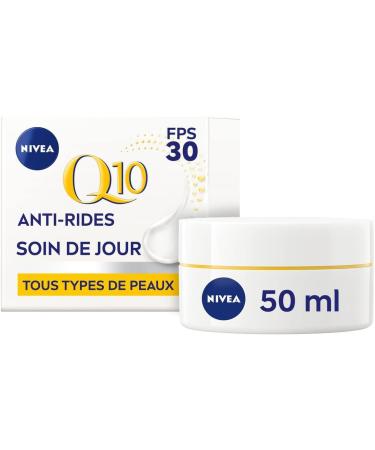 NIVEA Q10 Power Anti-Wrinkle + Firming Day Cream SPF30 (1x50ml), anti-aging cream enriched with Q10 & 10X more creatine, moisturizing cream, women's face care