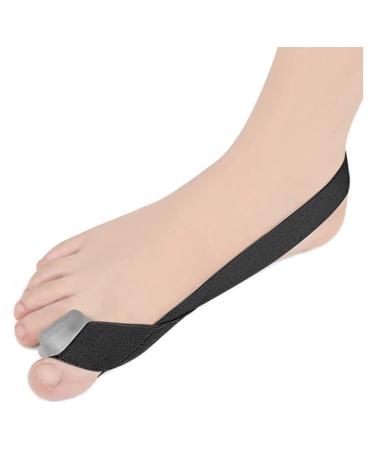Valgus Bunion Corrector Single Elastic Valgus Corrector Belt Silicone Toe Separators Sleeve for Bunion Overlapping Toes Black (S) (Size : L)