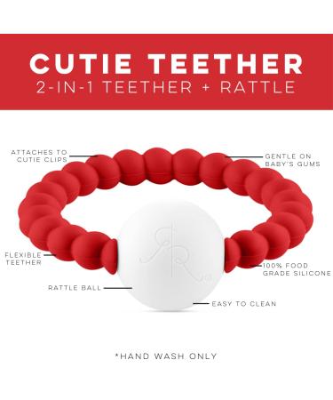 Ryan and Rose Cutie Teether Rattle - Red | Baby Teething Toy - Buy Online on GoSupps.com