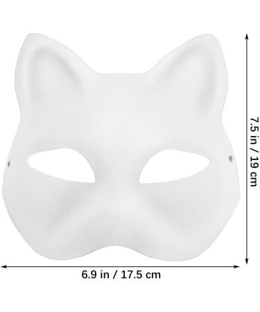 Buy Ifundom Cat Mask - 5 Pack DIY Hand-Painted White Paper Mache Masks for Masquerade & Costume Accessories - International Shipping - Buy Online on GoSupps.com