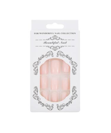 Brishow Short Press-On Nails - Ballerina Acrylic False Nails (Nude) - 24 Pieces for Women & Girls - Buy Online on GoSupps.com