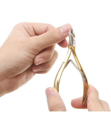 Nghia Professional Steel Cuticle Nipper C-118 (Previously D-501) - Osimihome Gold Plated Cuticle Cutter for Perfect Nail Care | Manicure Tool for Home/Spa/Salon (1 Pcs) - Buy Online on GoSupps.com