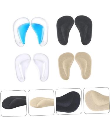 FRCOLOR Arch Support Pads - 4 Pairs Adhesive Cushions for Fallen Arches Gel Foot Insoles for Kids & High Heels - 9.7x5.8cm - Buy Online on GoSupps.com
