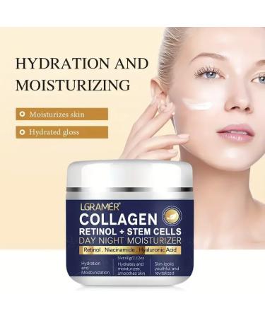 Lgramer Retinol Cream Day and night moisture cream for firming skin care creamy texture light and nongreasy 24 hours hydrating Suitable for all skin types 60 ml - Buy Online on GoSupps.com