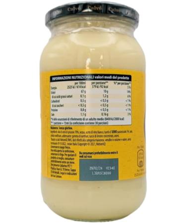 Calve Classica Mayonnaise La Maionese No.1 in Italy With Free Range Eggs 428g - Pack of 2 - Buy Online on GoSupps.com