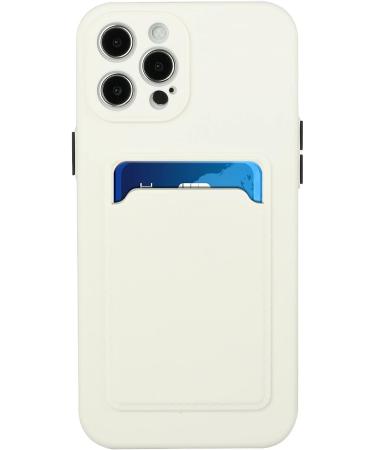 Tivenfezk Nadoli Silicone Case for iPhone 15 Pro Max - Ultra Thin Shockproof Scratch-Resistant Wallet TPU Cover with Credit Card Holder - White - Buy Online on GoSupps.com