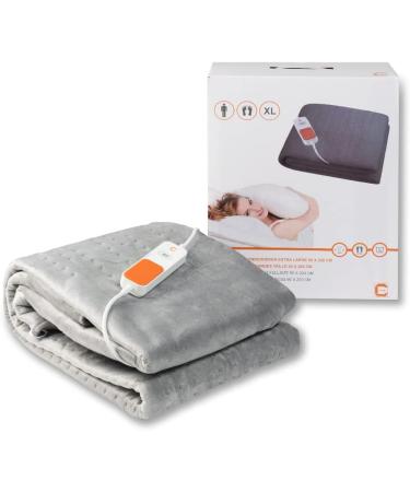 Buy CRESTA Care KTS160 Grey Electric Blanket - Xtra Long 90x200 cm Extra Foot Warmer Timer Cosy Fleece Oeko-Tex Certified - International Shipping Available - Buy Online on GoSupps.com