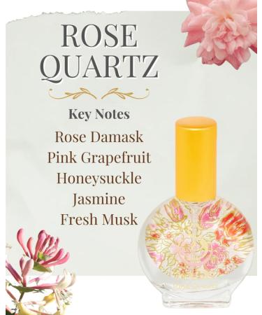 Rose Quartz Organic Mini Perfume Spray by Sage- 1/2 oz Vegan & Cruelty-Free Floral Scent Rose Damask Honeysuckle Jasmine Rose Quartz 1/2 oz Mini Eau de Toilette Spray - Buy Online on GoSupps.com