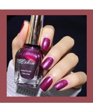 Nail Gel Polish UV LED Nails Art Design Gels Shiny Gel Polish 13ml Fashion Semi Permanent Sequins Flakes Shiny Glossy - (Color: 08)