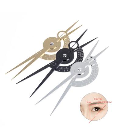 Stainless Steel Golden Ratio Microblading Permanent Makeup Mapping Eyebrow Measure Tool Position Eyebrow Divider Ruler Silver