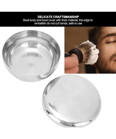 Men's Stainless Steel Beard Shaving Bowl | Soap Foam Mug & Hair Care Accessories | Shaving Shell with Lid & Razor Products - Buy Online on GoSupps.com