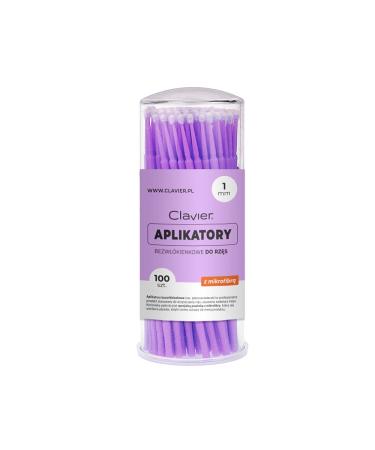 Clavier Disposable Eyelash Applicator - 100 Lint-Free Microfiber Micro-Brushes for Precision Makeup Removal & Application - Buy Online on GoSupps.com