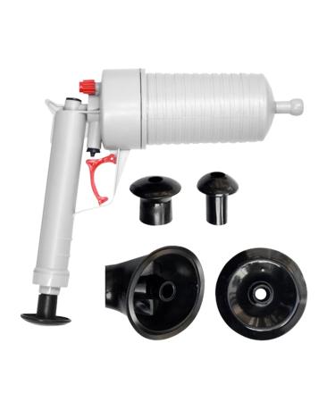 Toilets Bathroom Kitchen Cleaner Kit Toilet Dredge Plug Air Pump Blockage Remover Drain Cleaner Sewer Sink Plunger (Color : White)