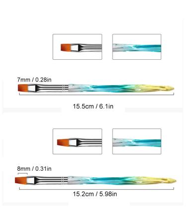 10pcs Nail Art Liner Brush Set - Professional Acrylic Gel Nail Painting & Dotting Tools - Gradient Blue Design - Buy Online on GoSupps.com