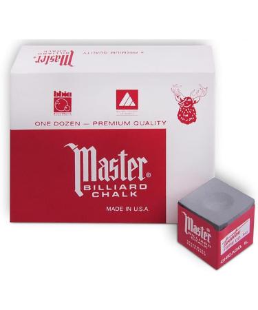 Premium Quality Master Billiard Pool Cue Chalk - 1 Dozen - Made in USA + 2 Quality Table Spots by Tweeten Fibre Co - Buy Online on GoSupps.com
