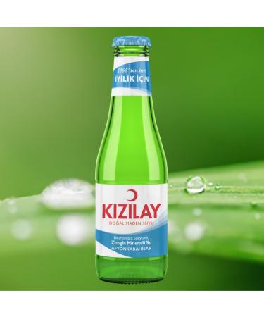 KIZILAY Natural Rich Mineral Water with Bicarbonate and Sodium 200ml x 12 Bottles with Pufai Grocery 12 Bottles - Buy Online on GoSupps.com
