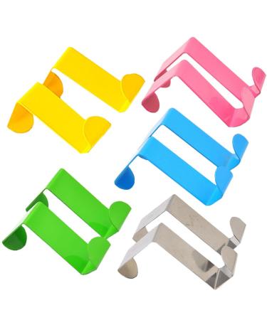 CHILDWEET Metal Clothes Hanger 10pcs Stainless Steel Hook Behind The Door Towel Mounted Metal Hangers Over Door Hook Key