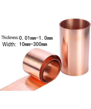 YebiO Pure Copper Tape Copper Skin Copper Foil Copper Skin Copper Sheet Grounding Copper Tape Grounding Copper Skin Red Copper Strip/0.2Mm*200Mm*1000Mm - Buy Online on GoSupps.com