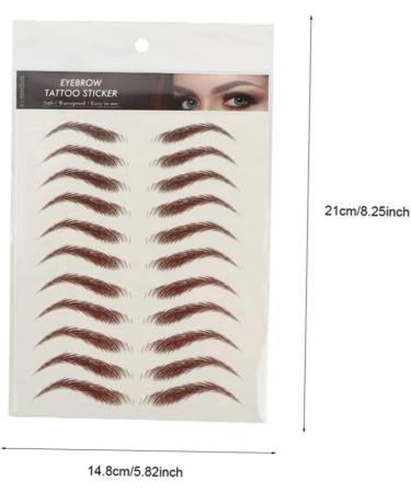 FRCOLOR 9 Sheets Waterproof Eyebrow Stickers Stick on Eyebrows 6d Hair-like Eyebrows Stickers Make up 3d - Buy Online on GoSupps.com