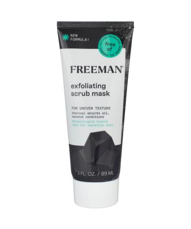 Freeman Exfoliating Charcoal & Coconut Facial Scrub Mask 3 Fl Oz