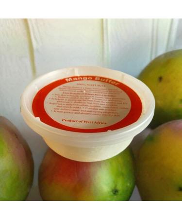 Worldscents Raw Unrefined 100% Pure Natural mango Butter from West Africa no fragrance added great moisturizer 8 oz