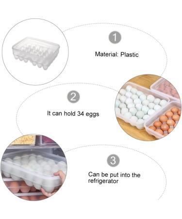 Generic Deviled Egg Holder Tray Refrigerator Household Storage Container Plastic Case Compartment Fridge Egg Holder Stackable - Buy Online on GoSupps.com