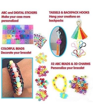 WISHTIME Rubber Band Bracelet Kit for Girls - 11700+ PCS DIY Bracelet Making Set with Bands, Beads, Charms, Tassels, Hooks, and Clips - Buy Online on GoSupps.com