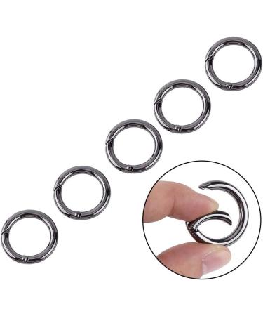 Yosoo Health Gear EDC Ring Buckle Locking Carabiner - 5PC Zinc Alloy Round Snaps Keychain Clips & Hooks for Ultimate Durability - Buy Online on GoSupps.com