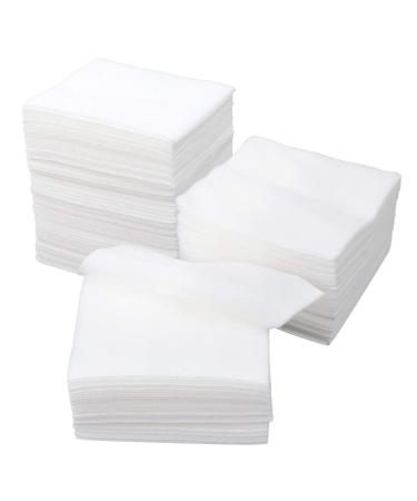Healifty Non Woven Gauze Sponge Soft Makeup Remover Pads Facw Wipe Pads for Nail Art Salon 200pcs 10 10cm (White) Size 2