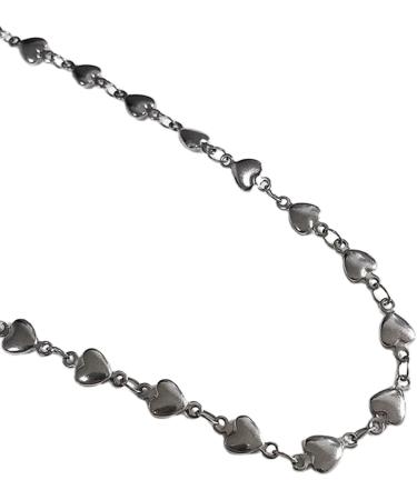 Oralgo Heart Chain Bracelet - Modern Adjustable Stainless Steel Jewelry for Parties & Everyday Wear - Buy Online on GoSupps.com