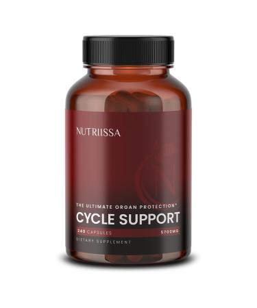 Nutriissa Cycle Support - Premium Kidney & Liver Detox - Organ Defense for Bodybuilders & Weightlifters - EPEB Certified for Purity & Potency - 400mg TUDCA & 1000mg NAC - Vegan 240 Capsules