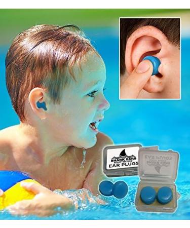Shark Ears by Sosoft Brands - Medical Grade Silicone Ear Plugs for Swimming & Bathing - 2 Pairs Physician Developed - Buy Online on GoSupps.com