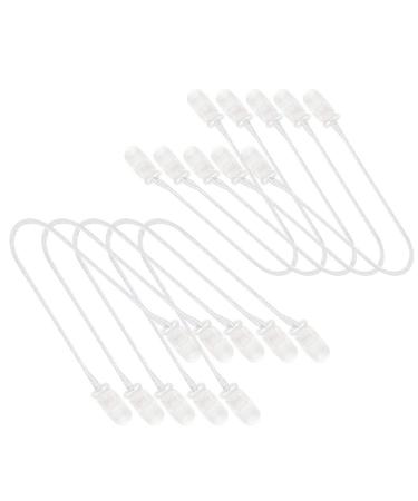 Rope 10 clips adjustable stabilizer firm elastic durable plastic 20 clips DIY fabric bag with zipper (transparent unit size)