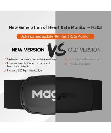 Magene H303 Heart Rate Monitor - ANT+/Bluetooth Chest Strap for iOS/Android Apps - Buy Online on GoSupps.com
