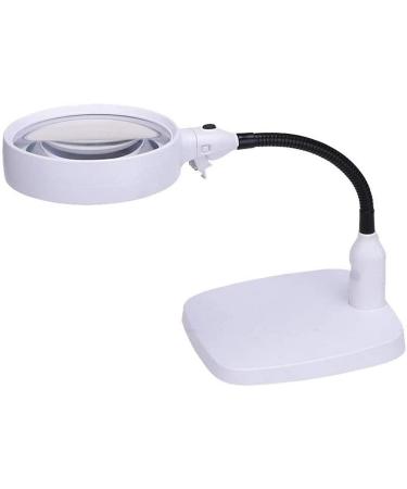 Magnifying Glasses for Hobbies Reading Magnifier Desktop Magnifying Glass 6 LED Light Source Interchangeable Lampshade for Reading and Maintenance Size: 320 X 168 X 300mm Vision
