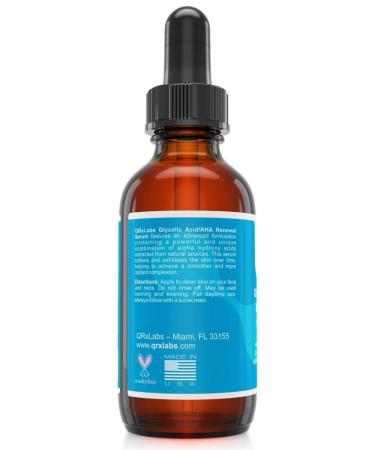 Glycolic Acid 15% Renewal Serum for Face - Intensive Brightening & Smoothing Exfoliant - Fine Lines, Dark Spots & Wrinkles Treatment - 1 fl oz - Buy Online on GoSupps.com