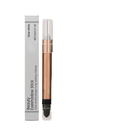 Eyeshadow Sticks Pencil - Double-Ended Eye Contour Pen for Waterproof Smudge-Proof Glams Makeup | Creamy Soft Color with Long-Lasting Blendable Texture Ideal for Party Stage Performance Holiday Concer White
