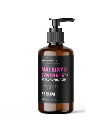Matrixyl Synthe'6 Serum + Hyaluronic Acid Anti-Aging Hydrating facial Serum Produce Collagen Anti-Wrinkle Fine Lines Firming Serum - 4oz