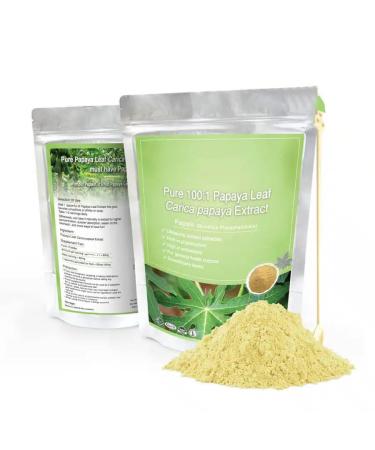 Papaya Leaf Extract (Carica papaya) - Powder 100g pure 100% natural without additives - For soup, smoothies, coffee, drinks, pastries