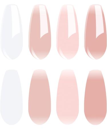 Vishine 4Pcs Jelly Nude Pink Milky White Rose Gel Nail Polish Set Sheer Clear Crystal Translucent French Manicure Gel Nail Polish Kit 8ml White Red - Buy Online on GoSupps.com