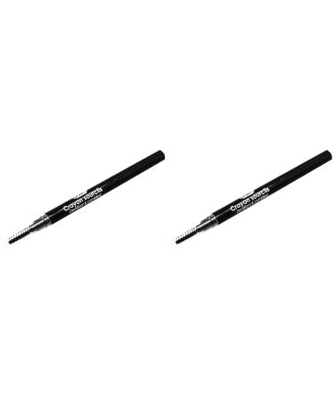 Glam Up Paris - Crayon Sourcils Waterproof - R tractable - Combleur - Ultra-fin - Longue Dur e - Imperm able et Double Extr mit - N 03 - Noir (Lot de 2)