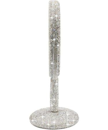 Bestbling Bling Rhinestone Portable Double Sided Swivel Makeup Mirror - Silver - Buy Online on GoSupps.com