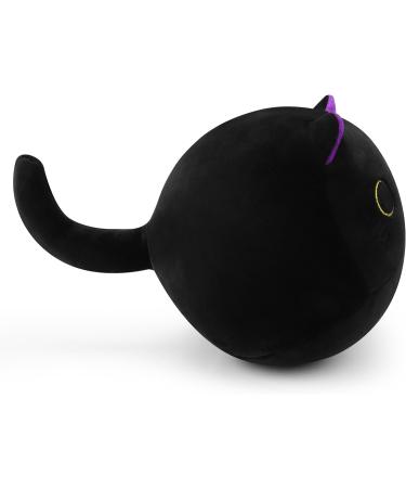 Kawaii Black Cat Plush Stuffed Toy - Chubby Cat Pillow for Home Decoration - 7.9 inch (20cm) - Buy Online on GoSupps.com