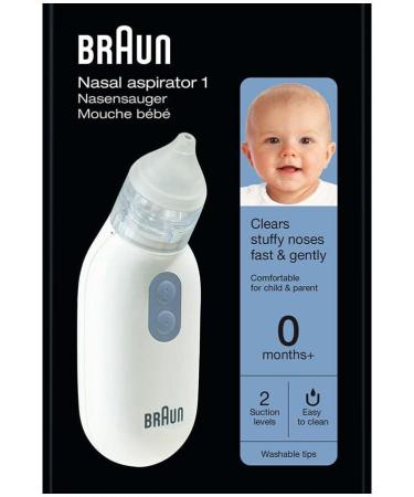 Braun Nasal Aspirator 1 - Electric Mucus Remover for Newborns & Children | Unblock Nose | Two Suction Levels | Dishwasher Safe | BNA100EU - Buy Online on GoSupps.com