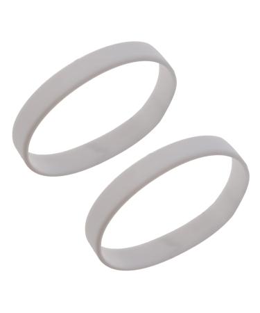 Janasiba 2X Fashion Silicone Rubber Elasticity Bracelet Wrist Band Cuff Wristband Bangle