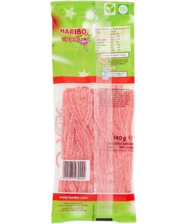 Spaghetti Zing Strawberry Sugar Coated Gummy Sweets Fizzy Laces Suitable for Vegans 140g - 3x Share Bags - Buy Online on GoSupps.com