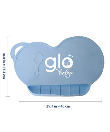 Glo Babyz Silicone Placemat for Babies, Toddlers & Kids - Non-Slip, Food Grade Material - Includes Drawstring Bag (Blue/Pink) - Buy Online on GoSupps.com