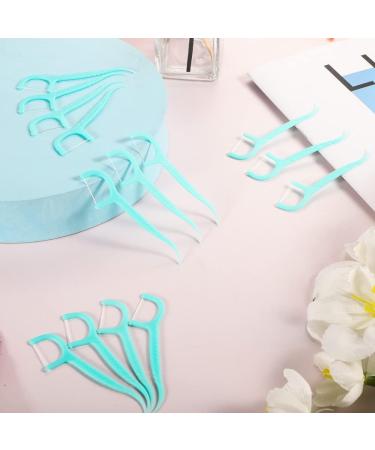 100 Pcs Disposable Dental Floss Picks - Interdental Cleaning Tool for Travel, Home & Office - Blue - Buy Online on GoSupps.com