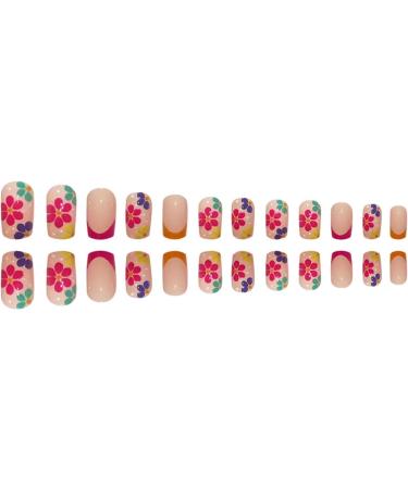 FEIlei 24Pcs Press on Nails Short Design Fake Nails Wearable Fake Nails Set for Women 4# - Buy Online on GoSupps.com