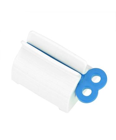 Toothpaste Squeezer Rolling Tube Manual Rotate Dental Cream Dispenser Multifunction Toothpaste Seat Holder Sets Products Stand Bathroom Accessories (Optional Color)(Blue)